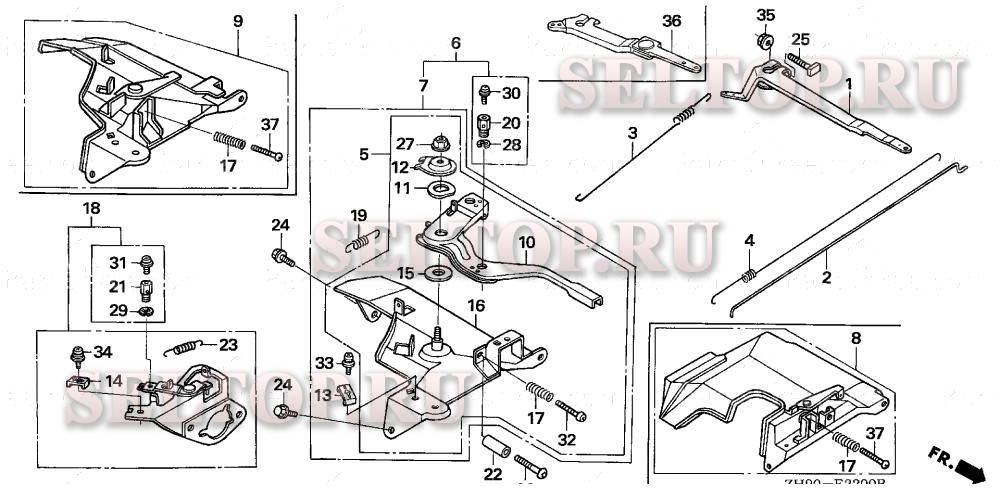 Управление (1) для Honda GX270 QSC9/A