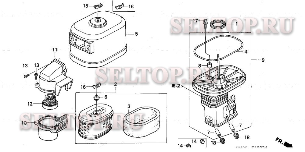 Воздушный фильтр (4) для Honda GX270 VME4