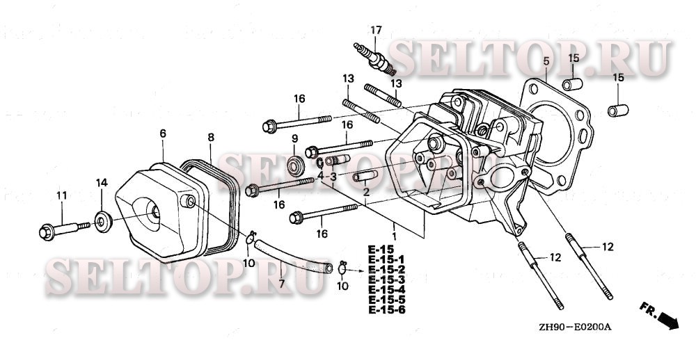 Головка цилиндра для Honda GX270 VW22