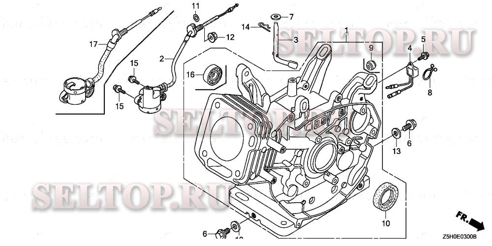 Блок цилиндров для Honda GX270U QHR