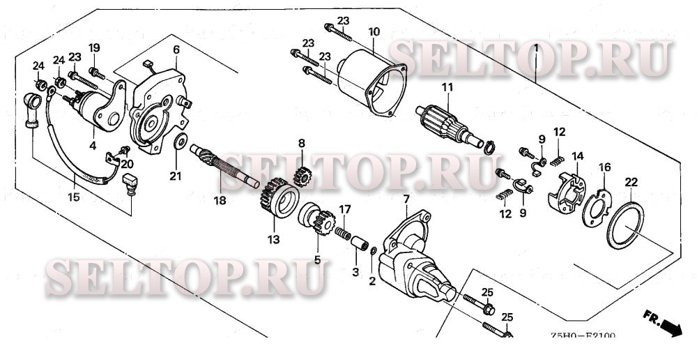 Стартер для Honda GX270U QXB6