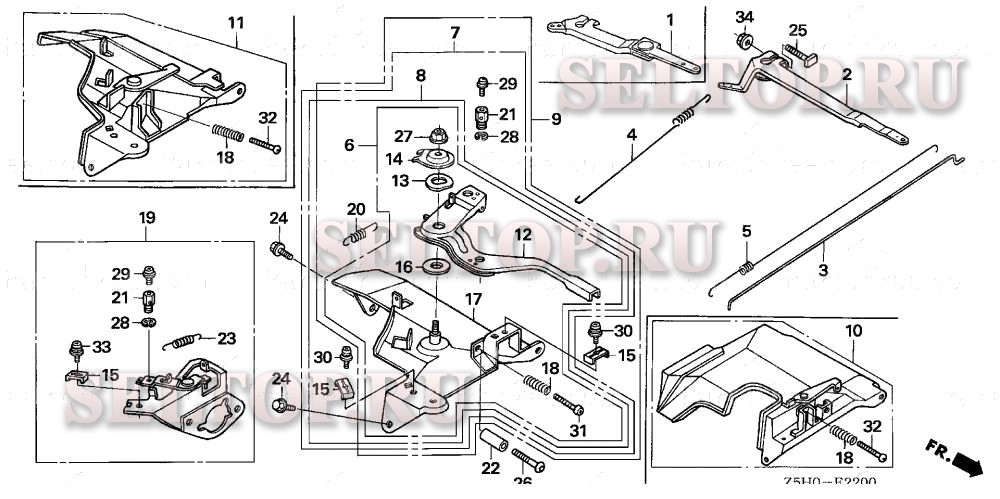 Управление для Honda GX270U RHQ4
