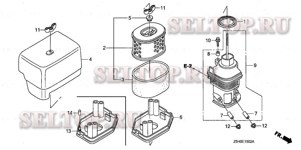 Воздушный фильтр (3) для Honda GX270U VSH7
