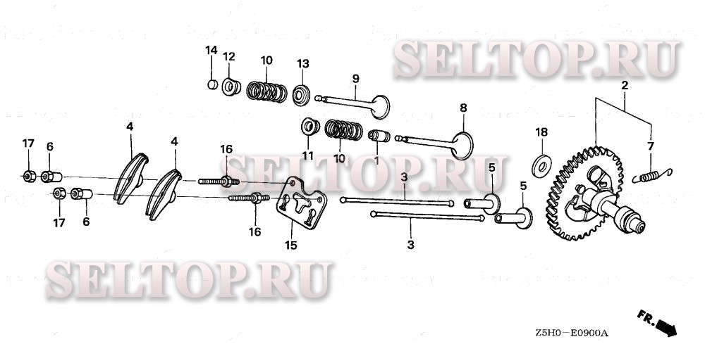 Распредвал для Honda GX270U2 SMX2