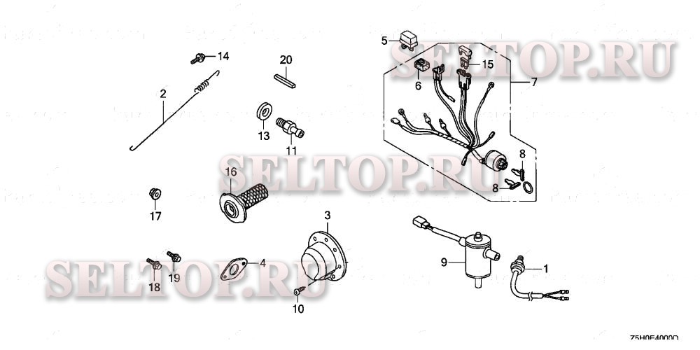 Прочие запчасти (1) для Honda GX270U2 SMX2