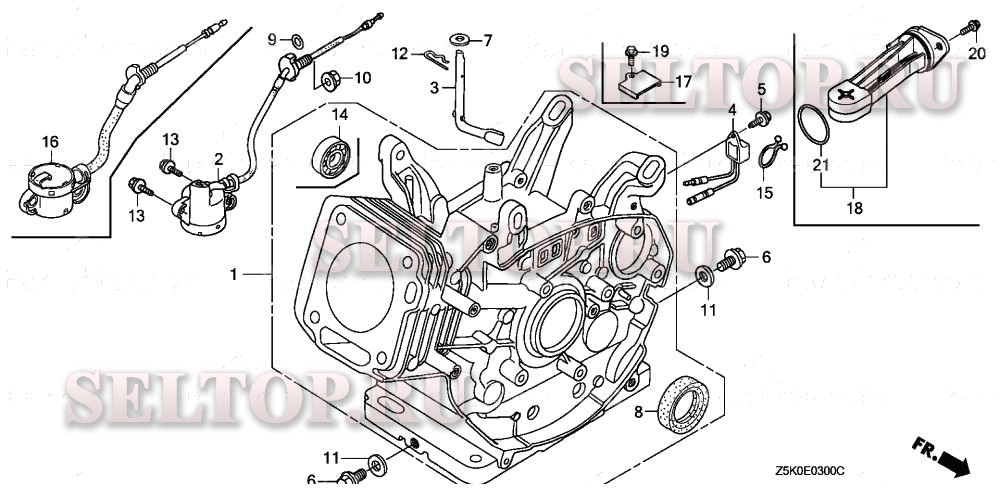 Блок цилиндров для Honda GX270UT QH26