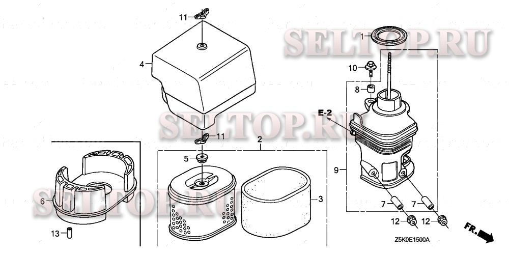 Воздушный фильтр (1) для Honda GX270UT RA2