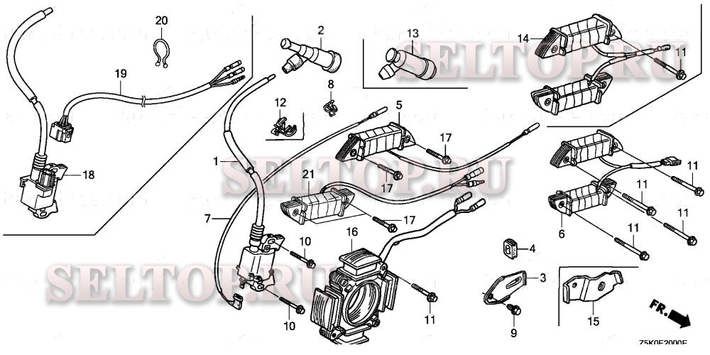 Катушка зажигания (1) для Honda GX270UT VXB7