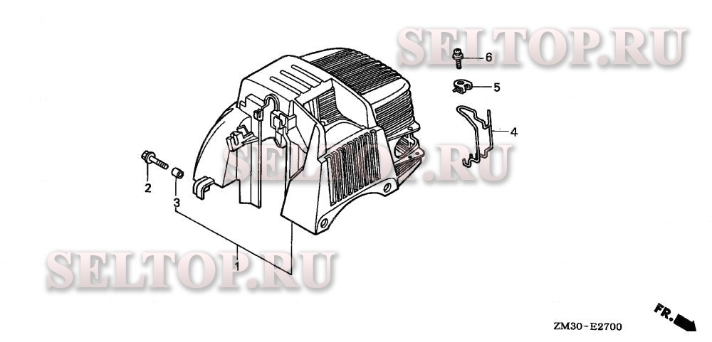 Крышка (горизонтальный тип) для Honda GX31 SAT5