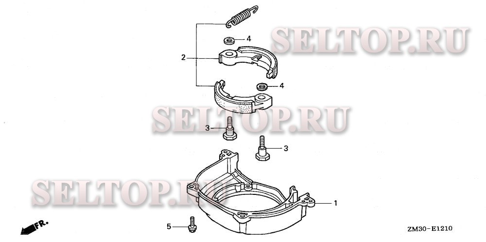 Сцепление, кожух вентилятора (вертикальный тип) для Honda GX31 SCMS