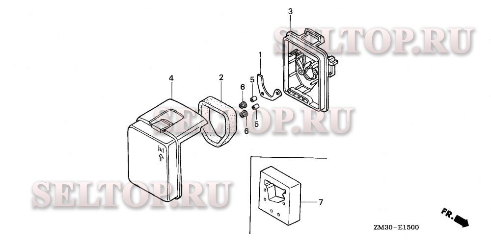 Воздушный фильтр (горизонтальный тип) для Honda GX31 STW2