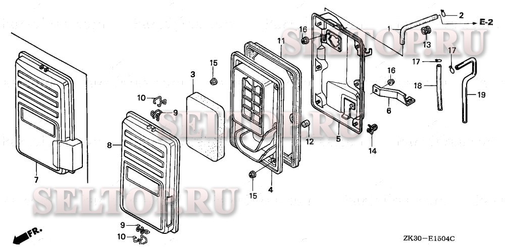 Воздушный фильтр (5) для Honda GX340K1 EDT