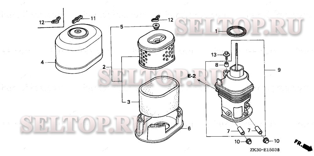 Воздушный фильтр (4) для Honda GX340K1 PXA2