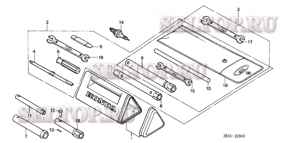 Инструмент (1) для Honda GX340K1 PXA2