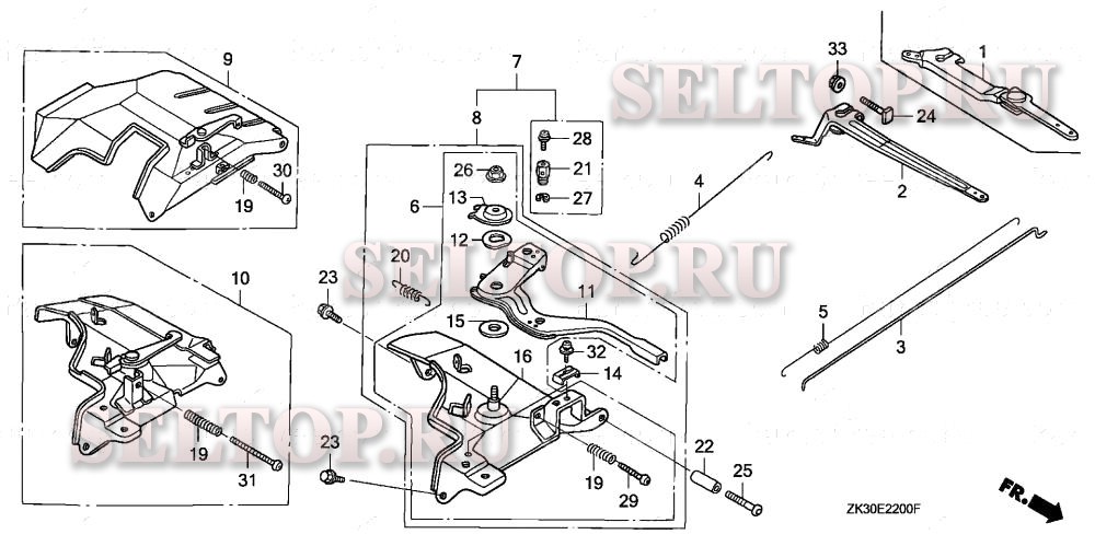 Управление (1) для Honda GX340K1 QAP2/A