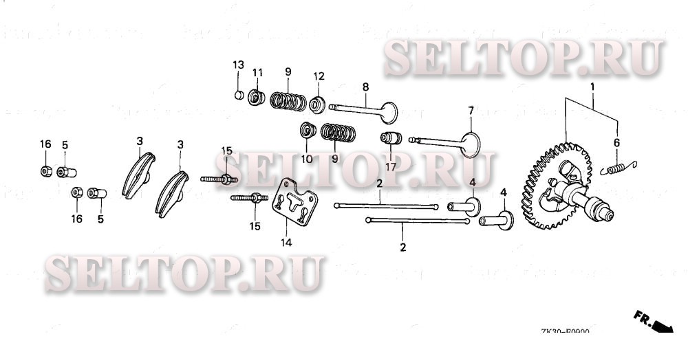 Распредвал для Honda GX340K1 QPE2