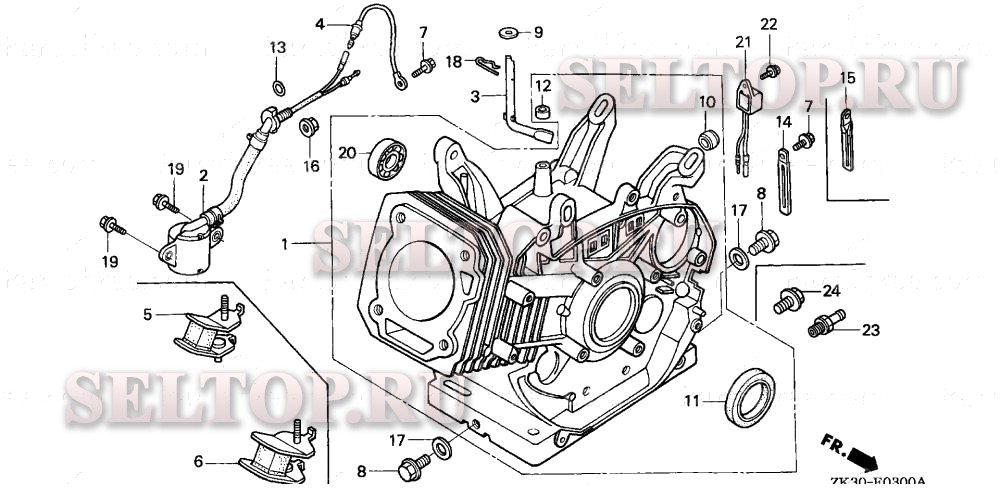 Цилиндр для Honda GX340K1 VA2