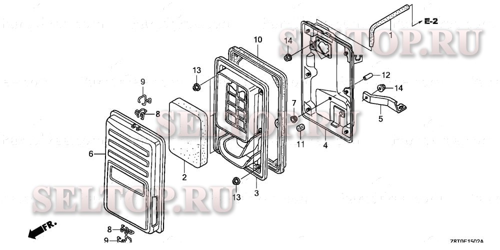 Воздушный фильтр (3) для Honda GX340RT1 VC2
