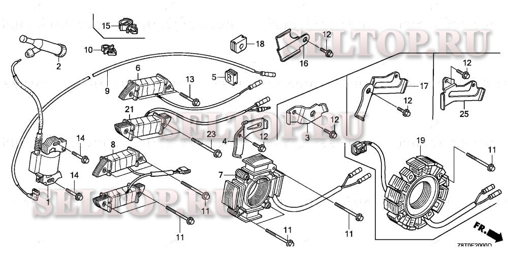 Катушка зажигания для Honda GX340RT1 VWE