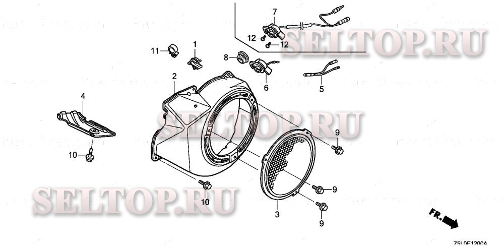 Кожух вентилятора для Honda GX340U1 ENT
