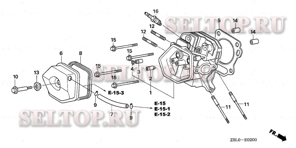 Головка цилиндра для Honda GX340U1 QME0
