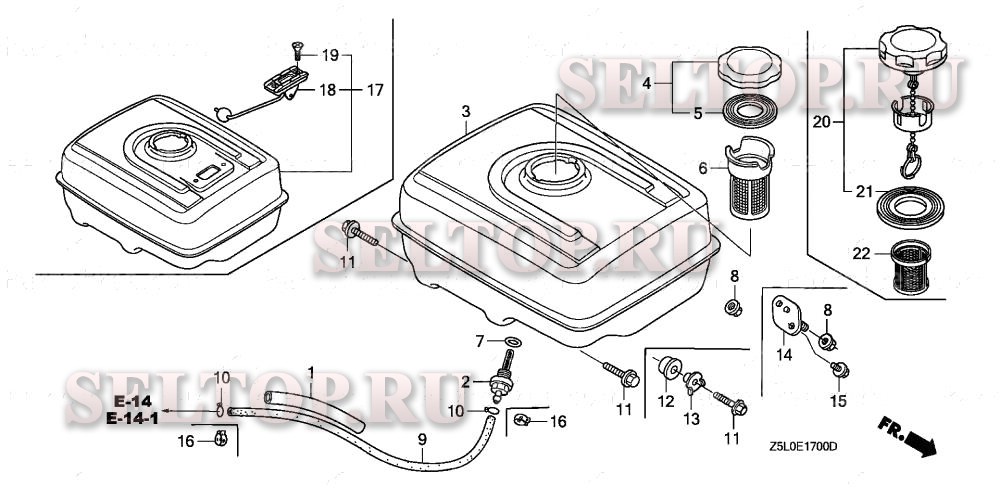 Топливный бак для Honda GX340U1 QXC4