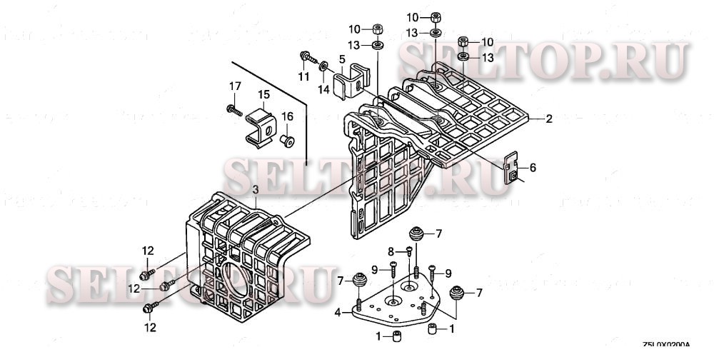 Крышка глушителя для Honda GX340U1 VSH7