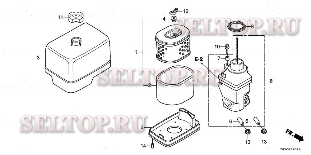 Воздушный фильтр (4) для Honda GX340UT2 QNR2