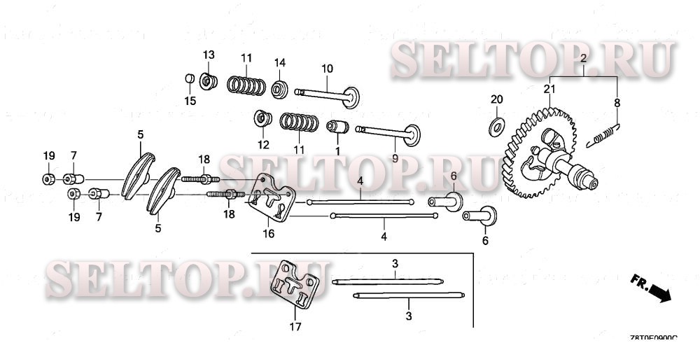 Распредвал для Honda GX340UT2 QNR2