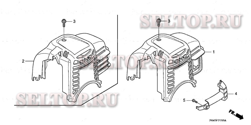 Верхняя крышка для Honda GX35NT SATM