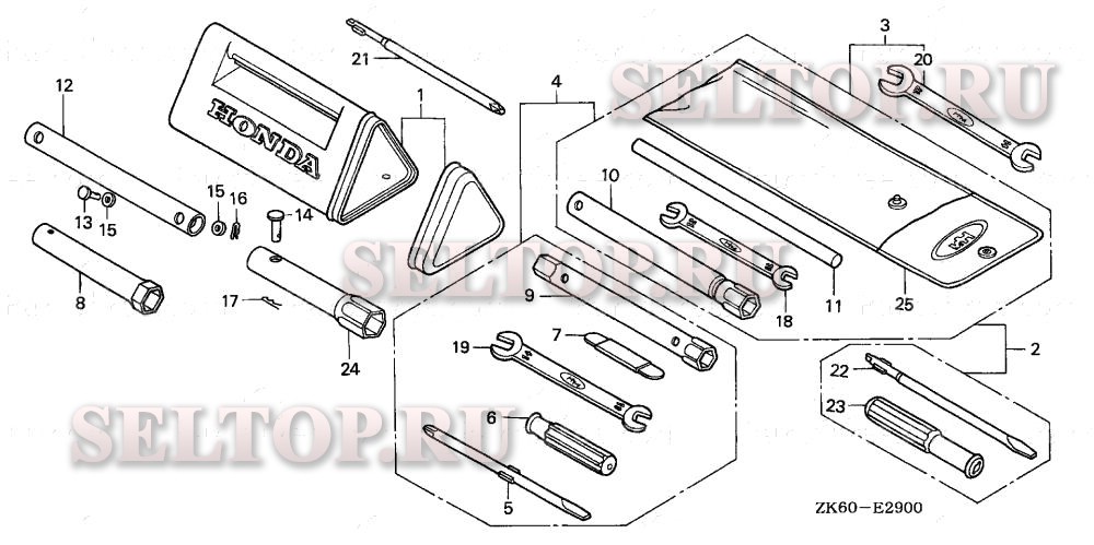 Инструмент (1) для Honda GX390K1 EN6/A