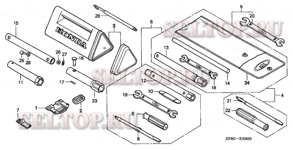 Инструмент (1) для Honda GX390K1 QAE