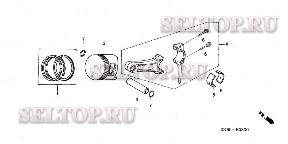 Поршень для Honda GX390K1 QWA4/A