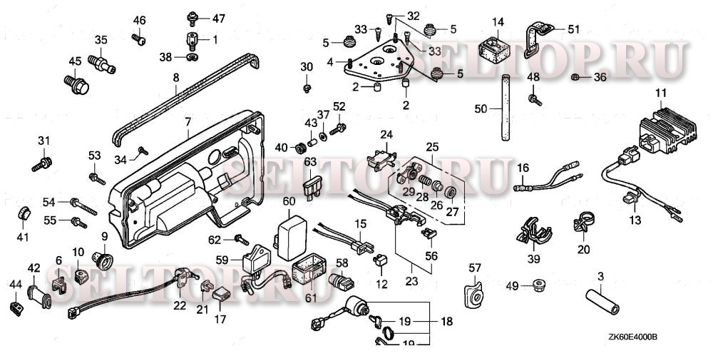 Gx390 honda электрическая схема