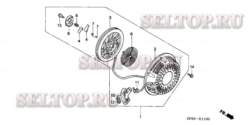 Ручной стартер для Honda GX390K1 SM32