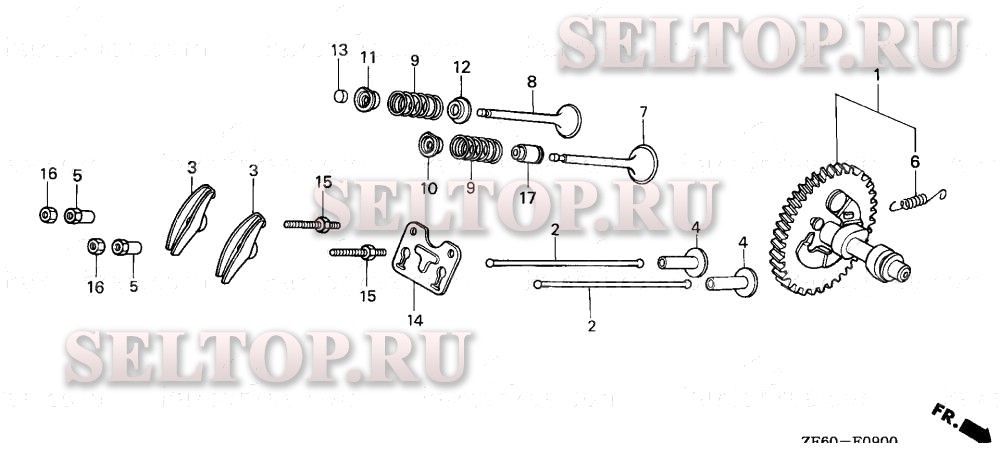 Распредвал для Honda GX390K1 VXP