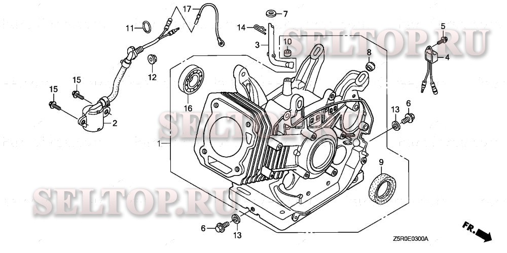Блок цилиндров для Honda GX390R1 VK2