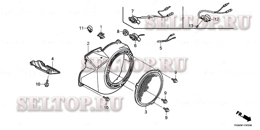 Кожух вентилятора для Honda GX390R1 VXG