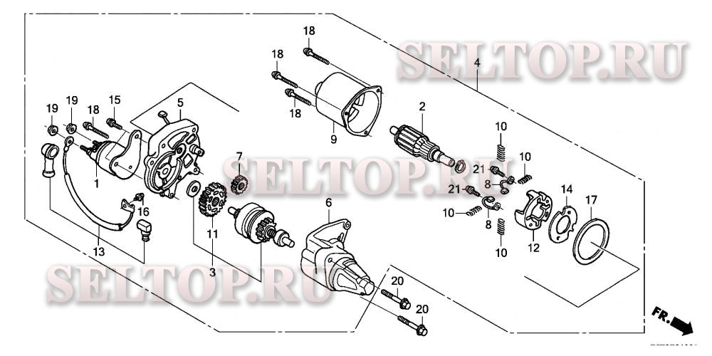 Стартер (1) для Honda GX390RT2 QNGN