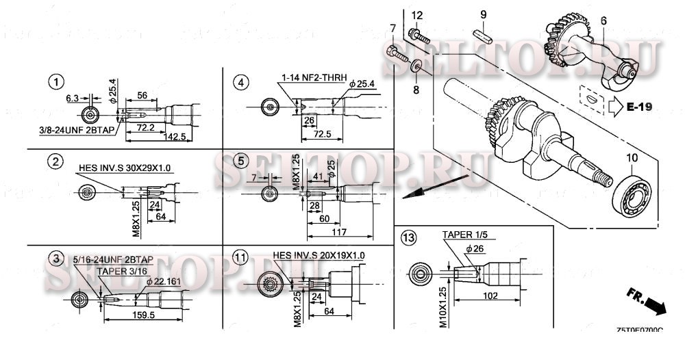 Коленвал для Honda GX390RT2 QTT