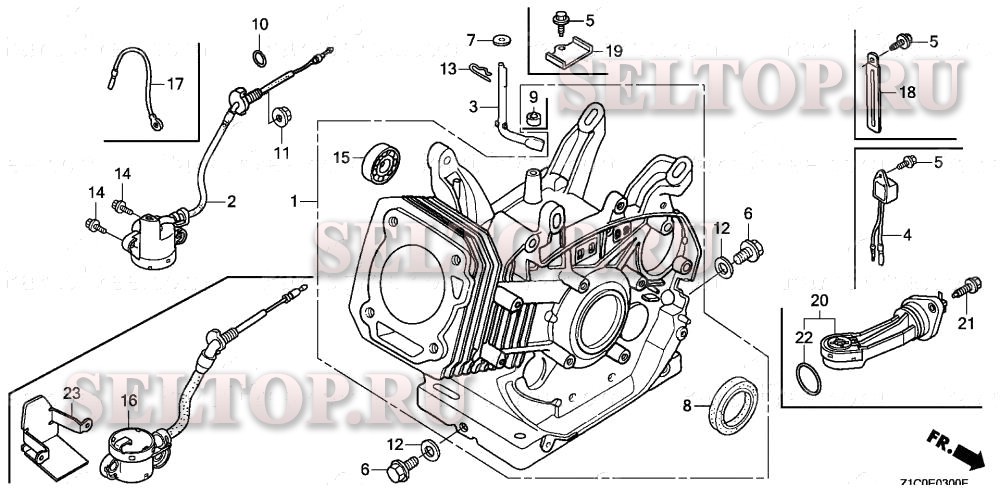 Gx390 honda электрическая схема