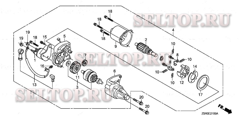 Стартер для Honda GX390U1 QAE6
