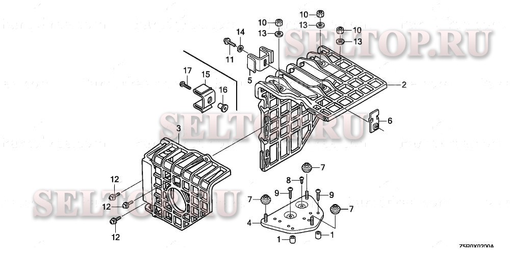 Крышка глушителя для Honda GX390U1 QE