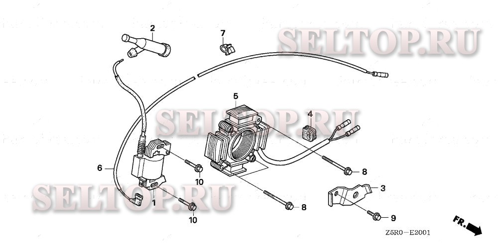 Катушка зажигания (2) для Honda GX390U1 QND