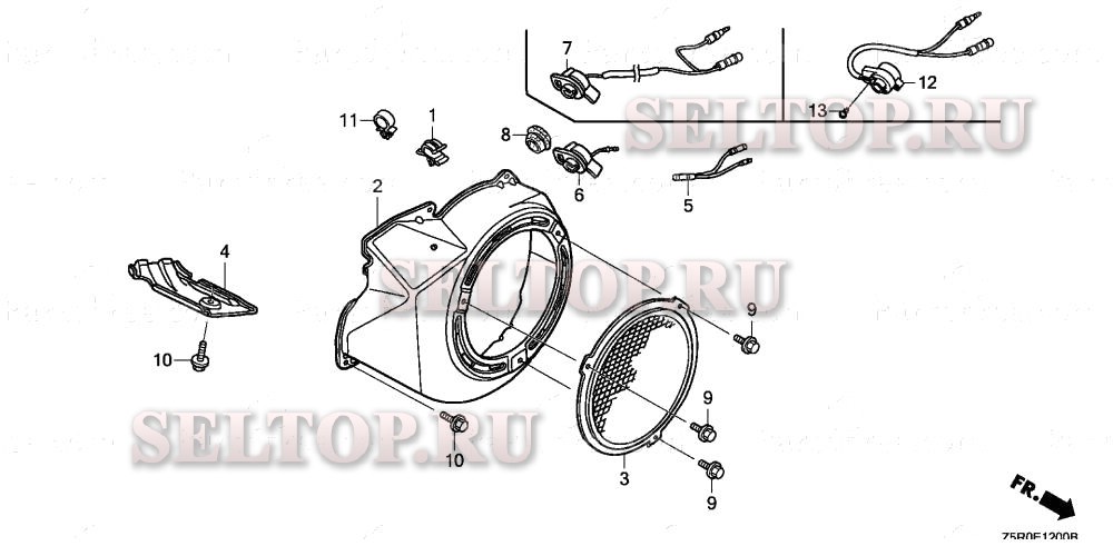 Кожух вентилятора для Honda GX390U1 SMC1