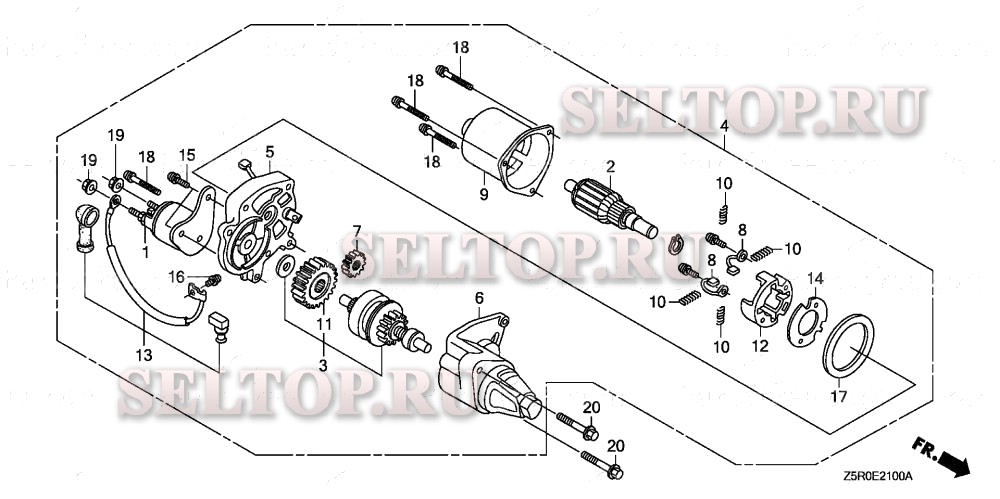 Стартер для Honda GX390U1 SXE9