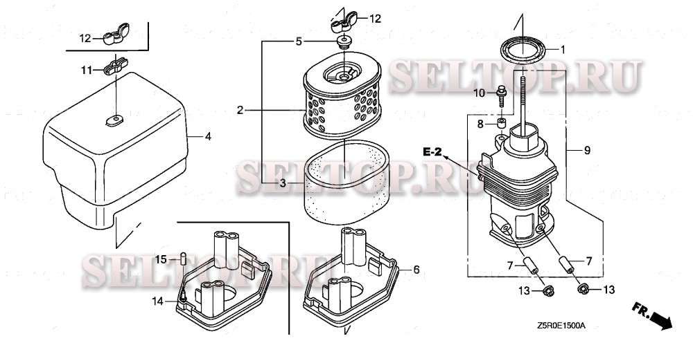 Воздушный фильтр (1) для Honda GX390U1 VEP7