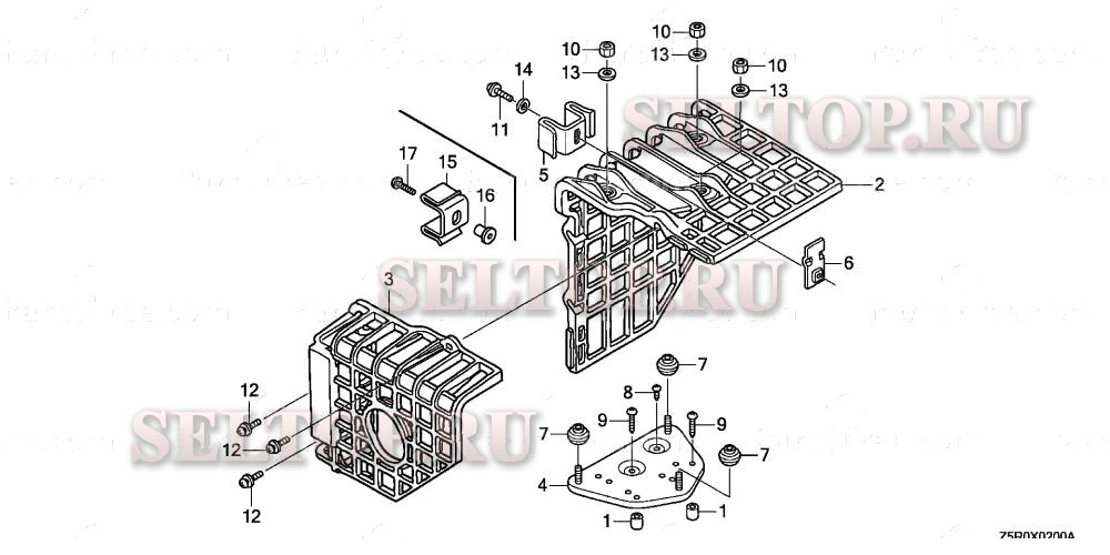 Крышка глушителя для Honda GX390U1 VXB7