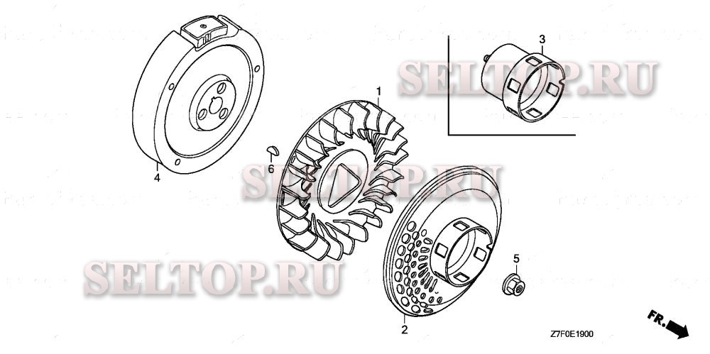 Маховик для Honda GX390UH1 QXC9