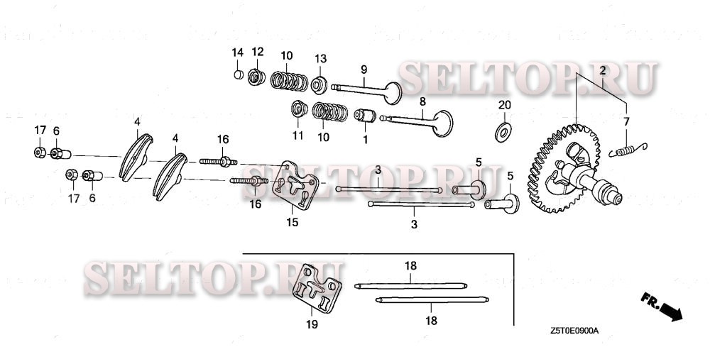 Распредвал для Honda GX390UT1 LXE8